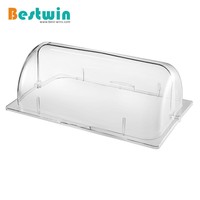 Fournitures de cafétéria pour restaurant Couvercle d'affichage en plastique polycarbonate pleine grandeur Couvercle de dôme découpé transparent