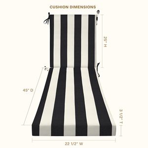 Customized Outdoor Lounge Chair Cushion Rectangular Water Resistant All Season Single Sofa Cover - Product Image 5