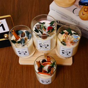 Vela Aromática Hecha a Mano con Flores Secas, Ecológica, para Decoración del Hogar, Cumpleaños, Bodas, con Fragancia Vegetal, de Cera de Soja - Product Image 2