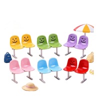 Chaises de parc miniatures de simulation, jouets miniatures, chaises de mobilier de maison, ornements de maison de poupée, modèle d'accessoires de jouets pour enfants