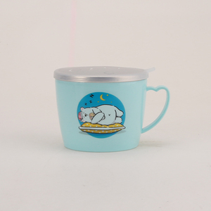 Cangkir minum anak-anak, Stainless Steel, cangkir susu desain kartun dengan tutup 500ml - Product Image 3