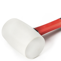 Manche en fibre de verre, tête en caoutchouc blanc à double tête, marteau en caoutchouc, maillet en caoutchouc