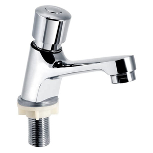 Rubinetto SANIPRO per WC Pubblico con Pulsante a Chiusura Automatica Cromato, Risparmio Idrico con Ritardo Temporizzato, Rubinetteria per Lavabo Bagno - Product Image 2