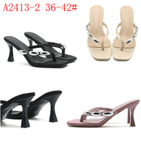 Y 36-42 Sandales Femme Grande Taille Mode Simple Talon Aiguille à Clipser Polyvalentes Soirée Talons Sexy