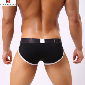 Sous-vêtements de pénis masculin sexy à motif imprimé à la mode de conception spéciale slips et boxeurs pour hommes côtelés à gros renflement - Product Image 5