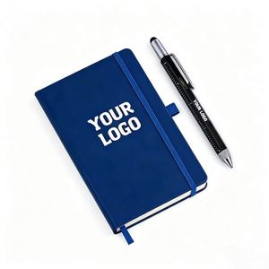 Carnet de notes en gros pour cadeaux promotionnels d'affaires, carnet en cuir PU personnalisé avec logo, couverture rigide A6 - Product Image 1