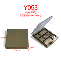 Y053 9 couleurs brillant argent étiquette privée vide maquillage carton fard à paupières Palette en gros vide fard à paupières