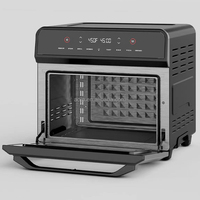AOJA Four à friture sans huile haut de gamme, numérique, double panier, 24L 25L, en acier inoxydable, avec double compartiment de cuisson, four électrique à friture profonde