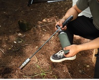 Torche de pique-nique d'extérieur, outil d'allumage de camping en acier inoxydable épaissi, chalumeau au butane tout métal pour usage domestique et extérieur