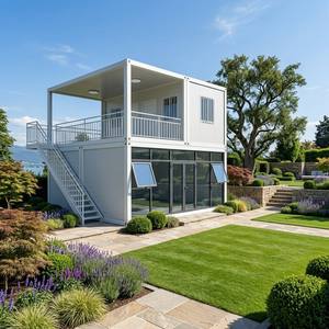 Casa Modular Prefabricada de Lujo Lista para Enviar, Moderna, Blanca, de 2 Niveles, Tipo Contenedor, Espacio de Vivienda Portátil con Vistas Panorámicas - Product Image 1