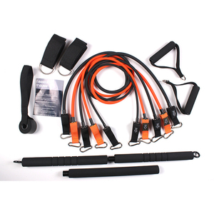 15pcs Corde Élastique Multifonctionnelle Résistance à la Maison Fitness Corde de Traction Extension de Poitrine TPE Tube Band Set avec 3 Section Pliate Bar - Product Image 2
