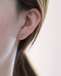 <span class=keywords><strong>E1001</strong></span> Pendientes de Plata S925 con Baño de Oro de 14K y Circonita Corte Princesa para Mujer, Diseño Árbol de Navidad, Lindos y Delicados - Product Image 2