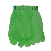 Noir couture tissu ruban plume d'oie frange garniture pour bricolage artisanat vêtements robe Costume chapeau accessoire fête décor à la maison