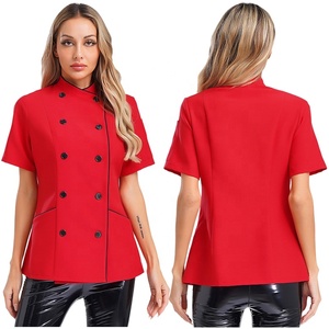 Mujeres <span class=keywords><strong>Chef</strong></span> Coat Tops Chaqueta para <span class=keywords><strong>cocina</strong></span> Restaurante Hotel Café Panadería Cantina <span class=keywords><strong>Cocina</strong></span> Hornear Chefs - Product Image 2