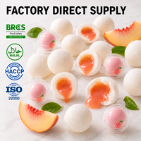 Gomitas de Melocotón, Dulces y Ácidas, con Relleno de Mermelada de Frutas, Suaves y Masticables, Venta al por Mayor, Personalizadas, OEM/ODM, TikTok, Halal