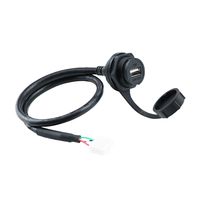 Câble de connecteur USB2.0 USB3.0 USB vers TYPE-B de haute qualité, étanche IP68, femelle vers mâle, filetage M25