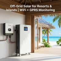 Système de stockage d'énergie solaire Split IP65 12KW Growatt SPF Onduleur hors réseau Kit batterie LiFePO4 16KWh Prise en charge du générateur diesel