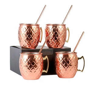 AXP-Mules <span class=keywords><strong>de</strong></span> Moscou en acier inoxydable, 100% plaqué cuivre, <span class=keywords><strong>lot</strong></span> <span class=keywords><strong>de</strong></span> <span class=keywords><strong>4</strong></span>, logo personnalisé, cadeau - Product Image 3