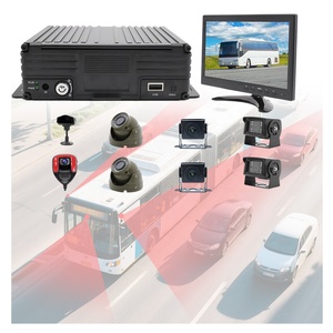 מערכת מצלמות ראייה 360 מעלות AHD עם <span class=keywords><strong>DVR</strong></span> 8 ערוצים WiFi, מצלמת רוורס, מקליט וידאו נייד למשאיות, אוטובוסים וקרוואנים, מסך IPS בגודל 10 אינץ' - Product Image 1