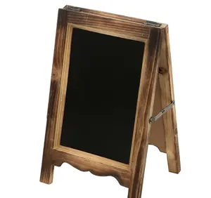 Soporte de pizarra de madera maciza Soporte de tablero de dibujo cuadrado para niños Soporte de pizarra publicitaria montado en la pared Tablero de mensajes