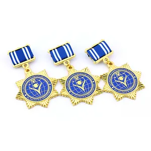 Manufacturer Custom Medalla Medallion Metal Medal 3D Activity Medal Of Honor With Ribbon Bar