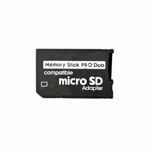 Venta al por mayor memory stick pro duo adaptador a micro sd-Adaptador de tarjeta Micro SD TF a MS Pro Duo, convertidor para PSP