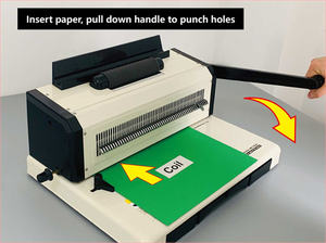 Máquina encuadernadora de libros de bobina eléctrica de tamaño A4 <span class=keywords><strong>FA</strong></span>, máquina perforadora y encuadernadora de papel, máquina encuadernadora de bobina en espiral - Product Image 6