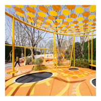 Trampoline interactif pour enfants en plein air, équipement de jeu pour aire de jeux, parc d'attractions, jouet de fitness