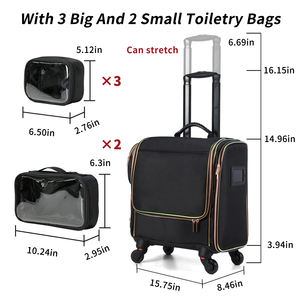 Valise de rangement écologique pour salon de beauté, chariot de <span class=keywords><strong>coiffure</strong></span>, trousse de maquillage de voyage, organisateur de barbier, bagage de <span class=keywords><strong>coiffure</strong></span> - Product Image 5