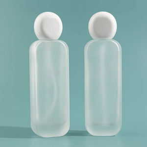 Forme spéciale avancée rechargeable 30ml 50ml 100ml 50g ensemble de bouteilles en verre carré givré avec couvercle rond de pompe pour fondation Loti - Product Image 1