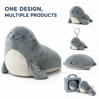 Peluche personnalisée Lion de mer, directement de l'usine, à partir de vos croquis, OEM ODM, pour marques IP originales