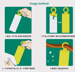 Piège à insectes <span class=keywords><strong>collant</strong></span> suspendu imperméable bleu jaune vert noir pour la gestion des parasites dans les fermes et les jardins - Product Image 4