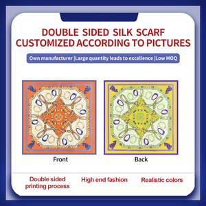 卸売高級スタイルシルクスカーフ、カスタムプリントシルクスカーフ（女性用）、カスタマイズシルクスカーフショール、最高のヘッドウェアセール - Product Image 5