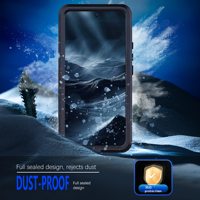 Étui de téléphone de haute qualité transparent, léger, fin, entièrement étanche IP68, en matériau TPU+PC, avec estampage à chaud pour Redmi