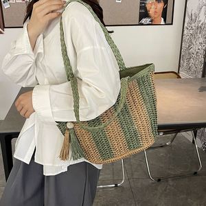 Hot Sale Handmade Women's Straw Tote <b>Bag</b> Durable Beach <b>Bag</b> for Outdoor Shopping and <b>Work</b> - Product Image 5