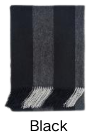 Écharpe de luxe 100 % laine à rayures dégradées printemps-automne, noir, gris et camel, respirante, longue, OEM, vente en gros - Product Image 2