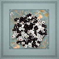 Jeu de tuiles de Mahjong américain sur le thème de la Cimetière d'Halloween, tapis de Mahjong résistant à l'usure, tuiles polies, design personnalisé pour fête d'Halloween