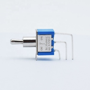 Blue Mini Toggle <span class=keywords><strong>Switch</strong></span> 90องศา<span class=keywords><strong>3</strong></span>ทาง,สวิตช์สลับเปิด-ปิดชั่วขณะพร้อมขาโค้ง<span class=keywords><strong>3</strong></span>ขา - Product Image 5