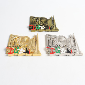 Imán de Refrigerador de Recuerdo de Dubái, Burj Khalifa, Imán de Metal 3D para Refrigerador, Regalo de Viaje de los Emiratos Árabes Unidos, Decoración con Baño de Oro, Plata y Bronce - Product Image 2