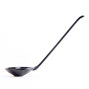 Hot Sale Ramen Spoon Japanese Melamine Black Spoon for Promotion