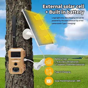 Caméra de chasse étanche IP66 4G basse consommation 4MP Photo Alimentée par énergie solaire Suivi de mouvement par IA Caméra solaire Vision nocturne couleur - Product Image 2