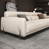 Fournisseur de meubles de bureau de style italien, canapé en cuir, design moderne en bois blanc cassé, style exécutif moderne