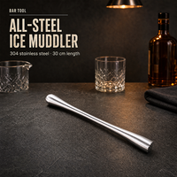 Cuillère à glace en acier inoxydable 304, pilon à cocktail, pilon à fruits, outil moderne et minimaliste pour salon de thé, usage domestique