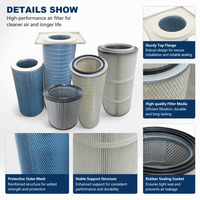 Kartrid Filter Udara Polyester Berlapis Khusus Pabrik Baru Efisiensi 99,99% Bersertifikasi ISO9001 Pengumpul Debu Multi-lipat untuk