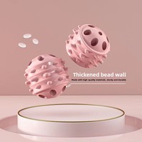 Balle de massage de yoga, masseur pour les mollets, relaxant pour la colonne cervicale et les épaules, baguette de massage unisexe à picots en PP, rose et bleu