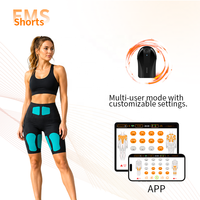 Shorts EMS à impulsions contrôlées par application avec tissu doux pour un entraînement efficace