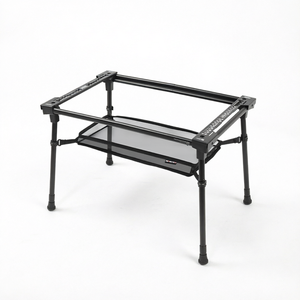 Cadre de table de camping en alliage d'aluminium compatible avec étagère de rangement en maille, portable - Product Image 1