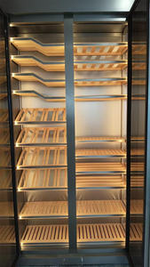 高級ホームホテルレストラン家具温度制御無地ワインクーラーキャビネット木製バーガラスディスプレイ付き - Product Image 5