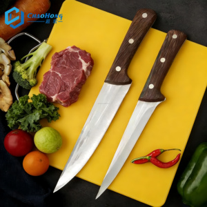<span class=keywords><strong>Set</strong></span> di 2 <span class=keywords><strong>Coltelli</strong></span> da Macellaio in Acciaio Inossidabile 3Cr13 con Manico in Legno, Coltello Professionale per Taglio Carne e Lavorazione Pollame - Product Image 6