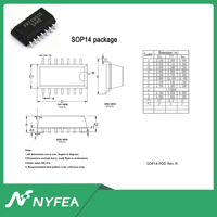 NYFEA FRTC8025SA SOP14 RTC Chip Jam Sistem Tertanam Stok Akurasi Tinggi Keluaran Interupsi Stabilitas Tinggi 32.768KHz I2C-Bus